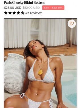 NWT - Dippin Daisys Paris Seashell Siren Cheeky Bottom